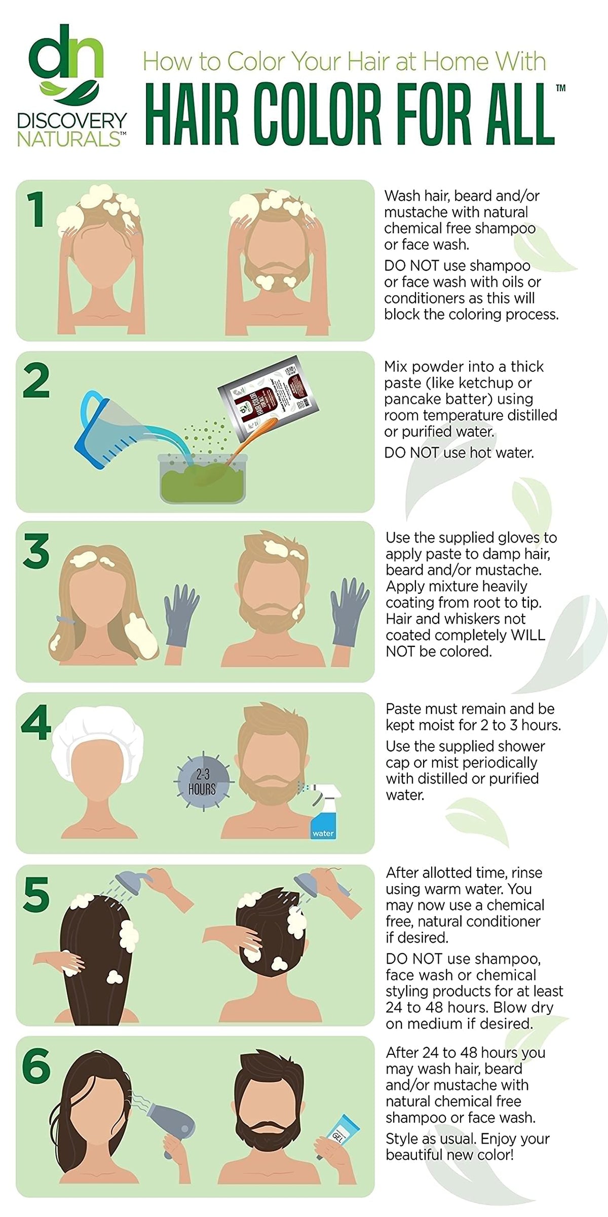 Discovery Naturals application brush for root-to-tip coverage