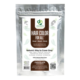 Discovery Naturals Brown Henna Kit packaging for easy at-home color