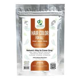 Discovery Naturals Red Henna color kit with ginger powder for vibrant, long-lasting hair color.