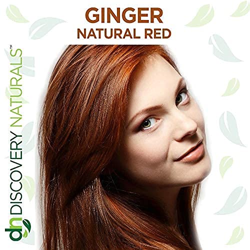 Discovery Naturals red henna paste applied smoothly from roots to tips.