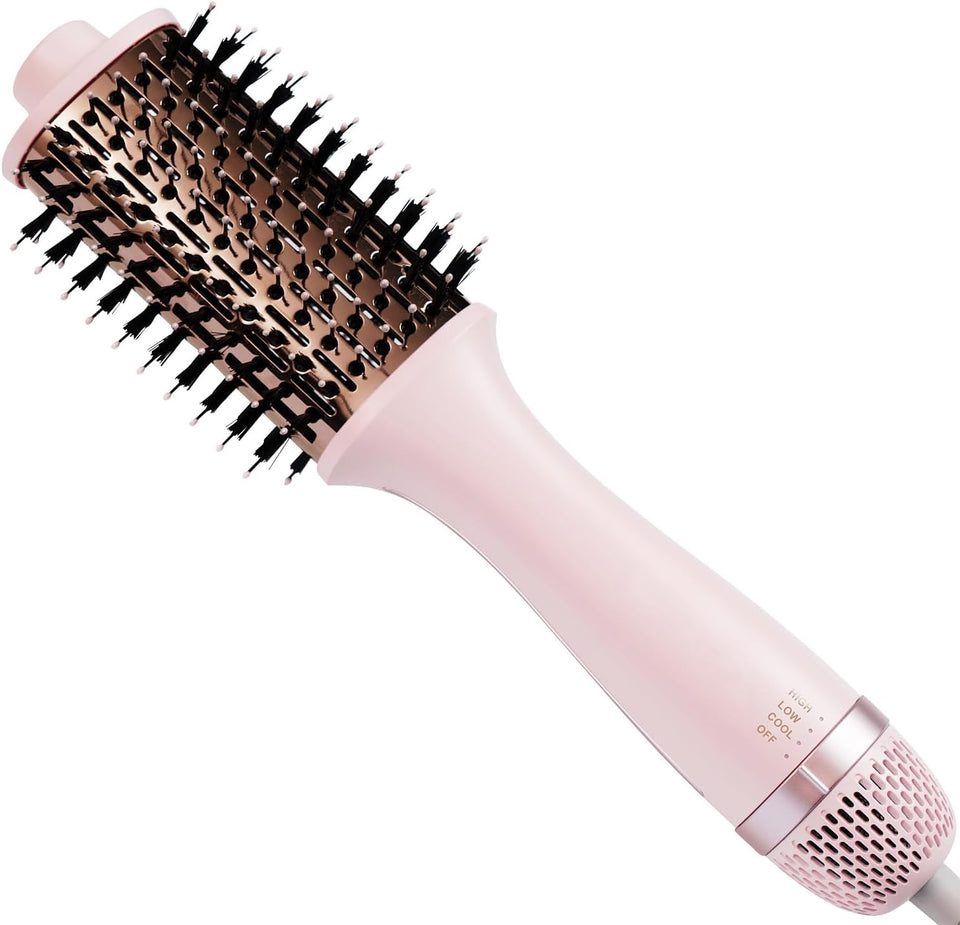 DISSTAR 4.0 Ionic Hair Blow Dryer Brush in pink, lightweight for easy styling.