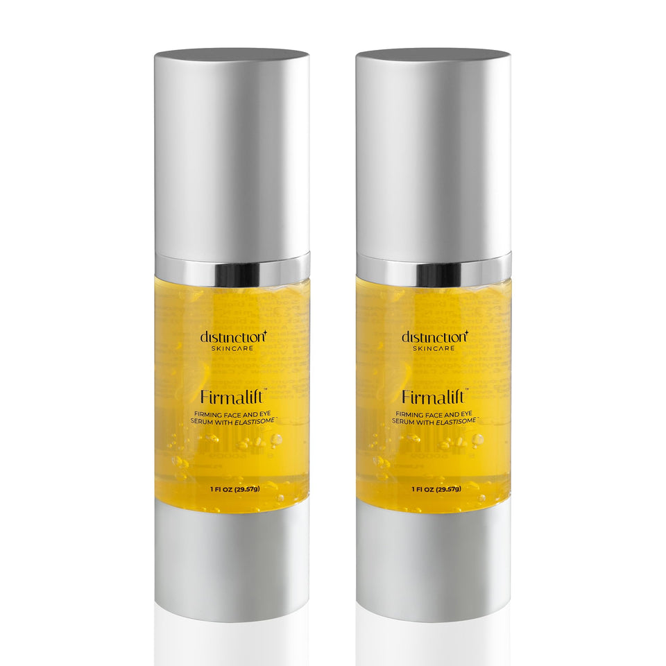 Distinction Firmalift bottle front for daily hydration and smooth skin.