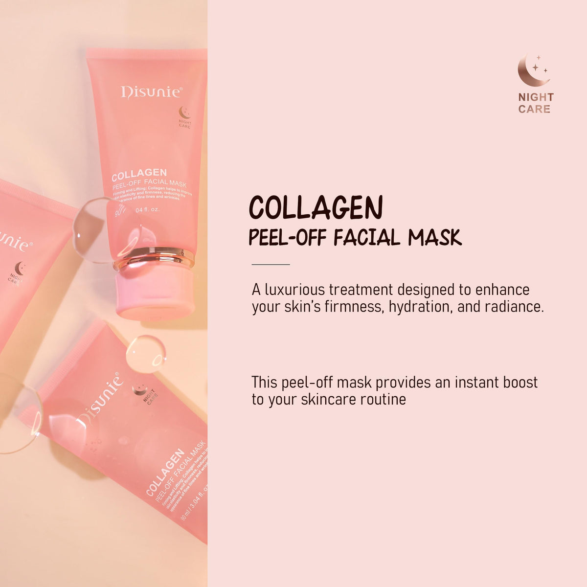 Disunie Collagen mask with brush included for easy, precise application.