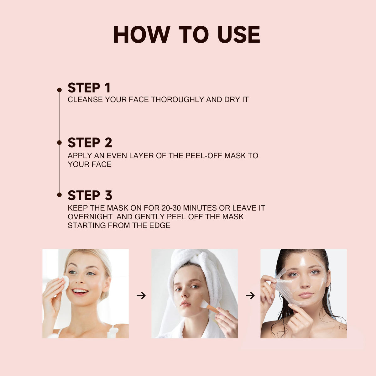 Disunie Collagen mask finish on skin reveals a fresh glow.