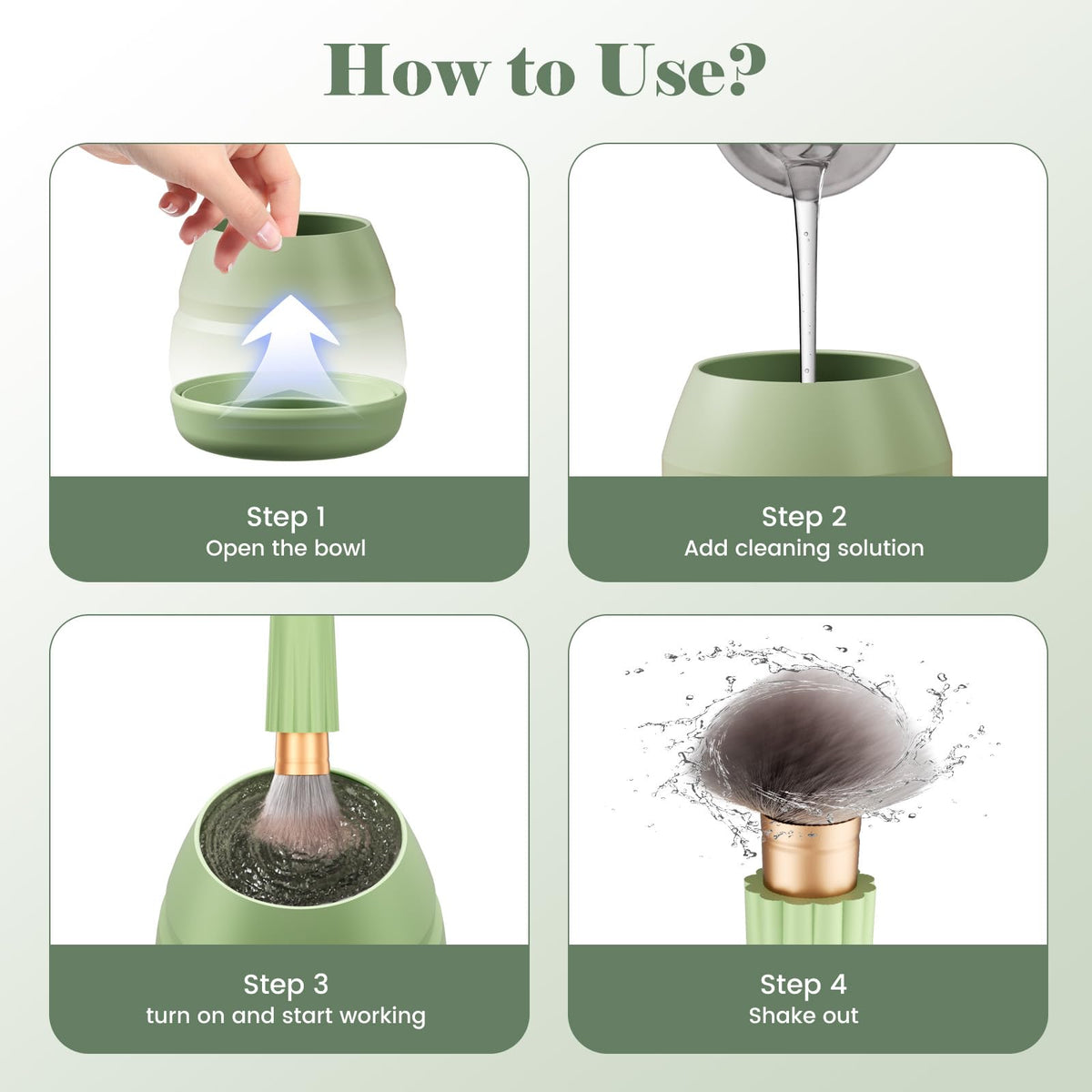 Ditefun USB fast charging enables up to eight cleaning cycles per charge