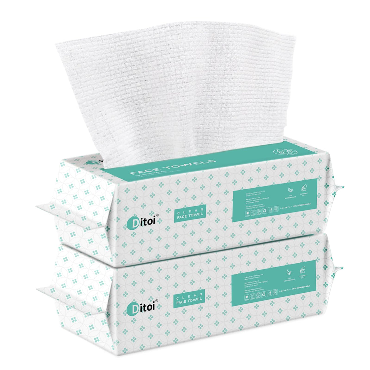Ditoi disposable face towels with soft texture for gentle cleansing.