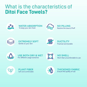 Ditoi travel-friendly towels for on-the-go cleansing.