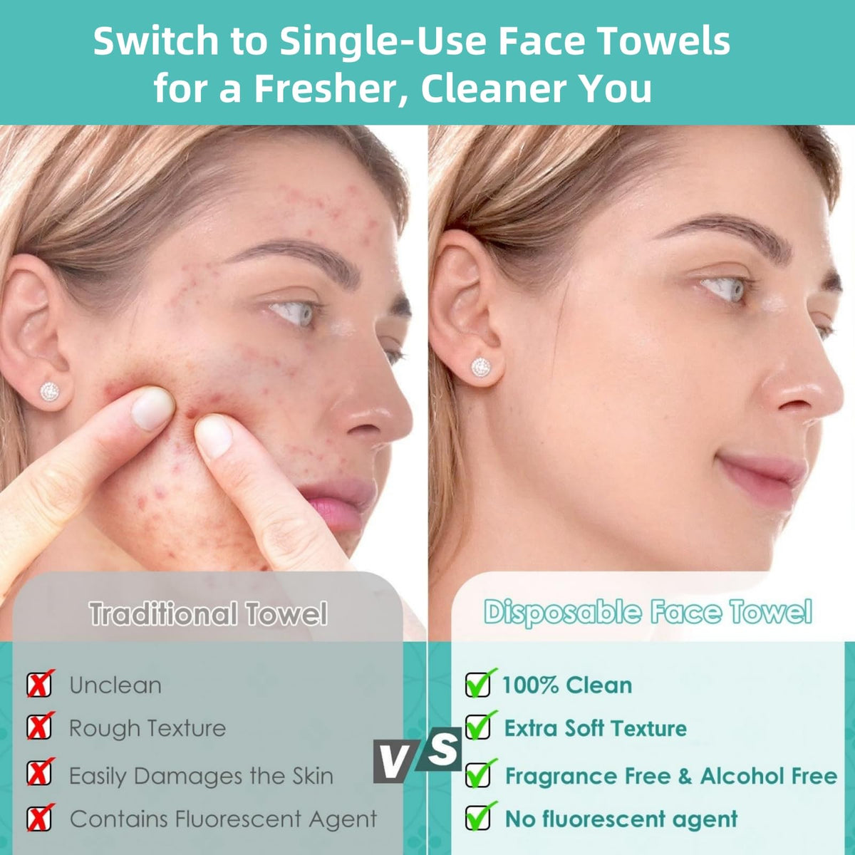 Ditoi makeup removal towels help remove mascara and liquid lipstick.