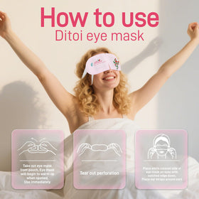 Ditoi Steam Eye Mask Rose individually packaged ensures hygiene on the go.