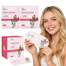 Ditoi Steam Eye Mask Rose packaging showing convenient individually wrapped packs for on-the-go relaxation.