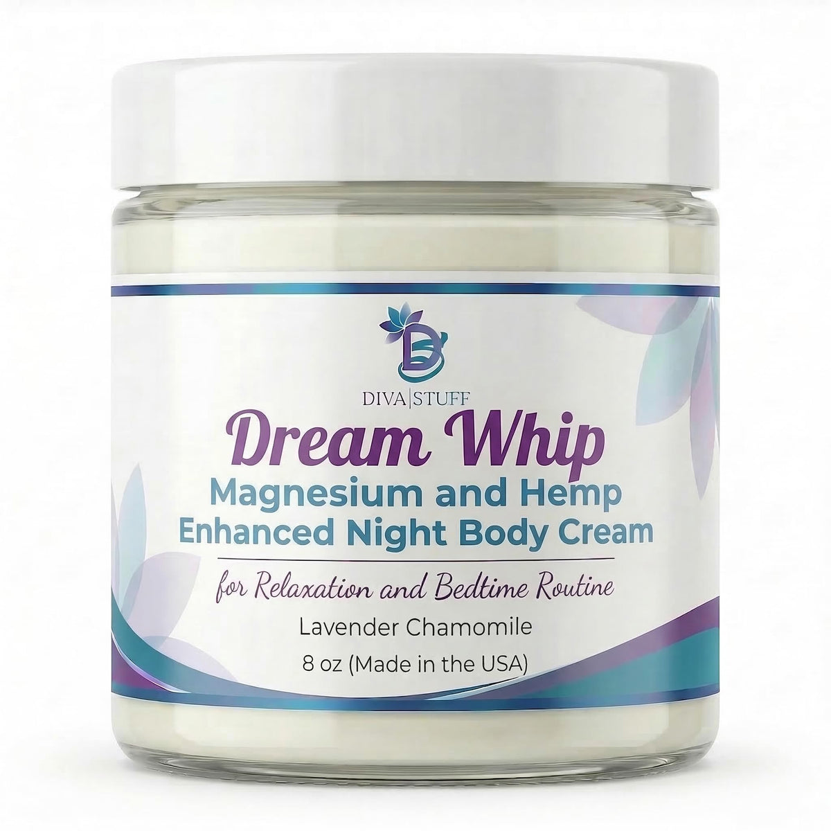 Diva Stuff Dream Whip night cream with lavender for a relaxing bedtime ritual.