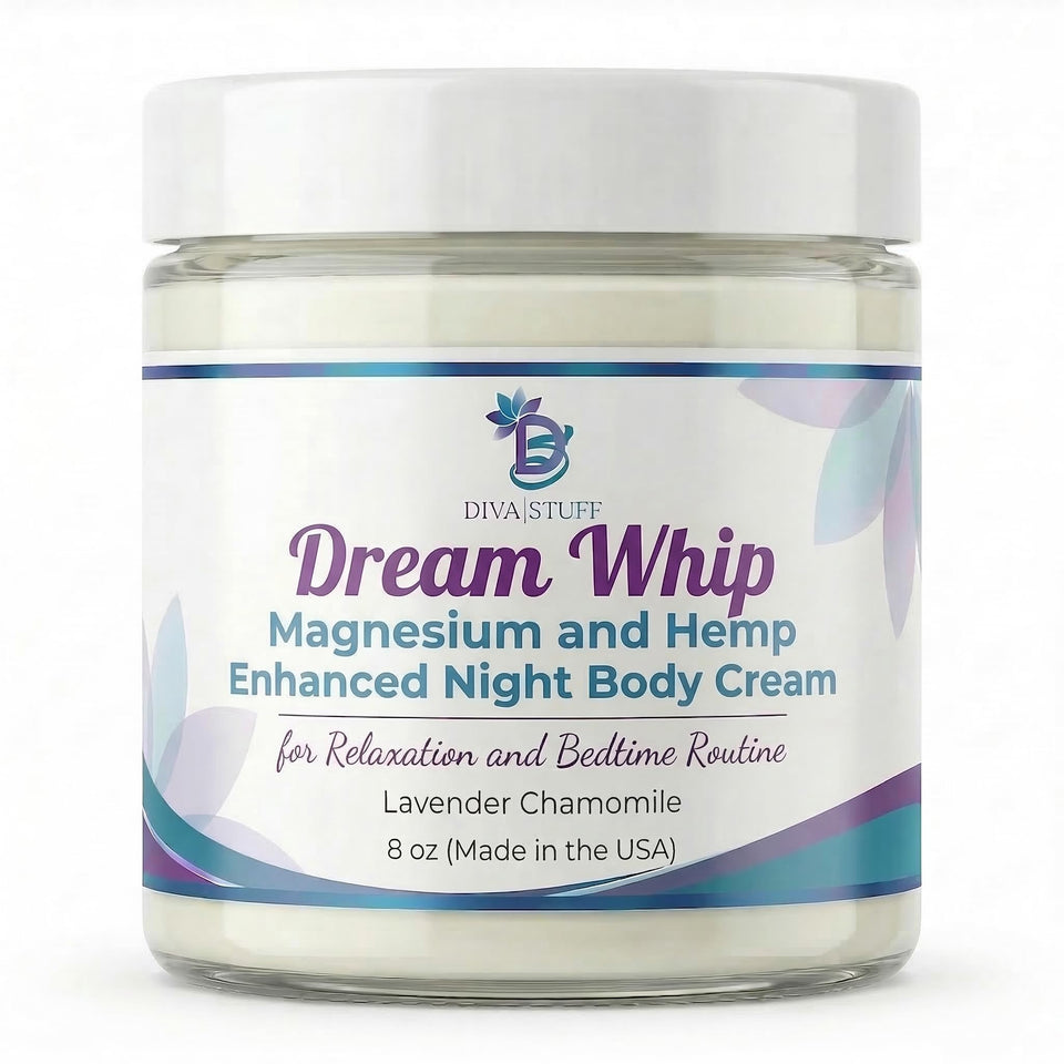 Diva Stuff Dream Whip night cream with lavender for a relaxing bedtime ritual.
