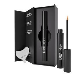 Divalash bottle with precision applicator for nightly lash care and easy application