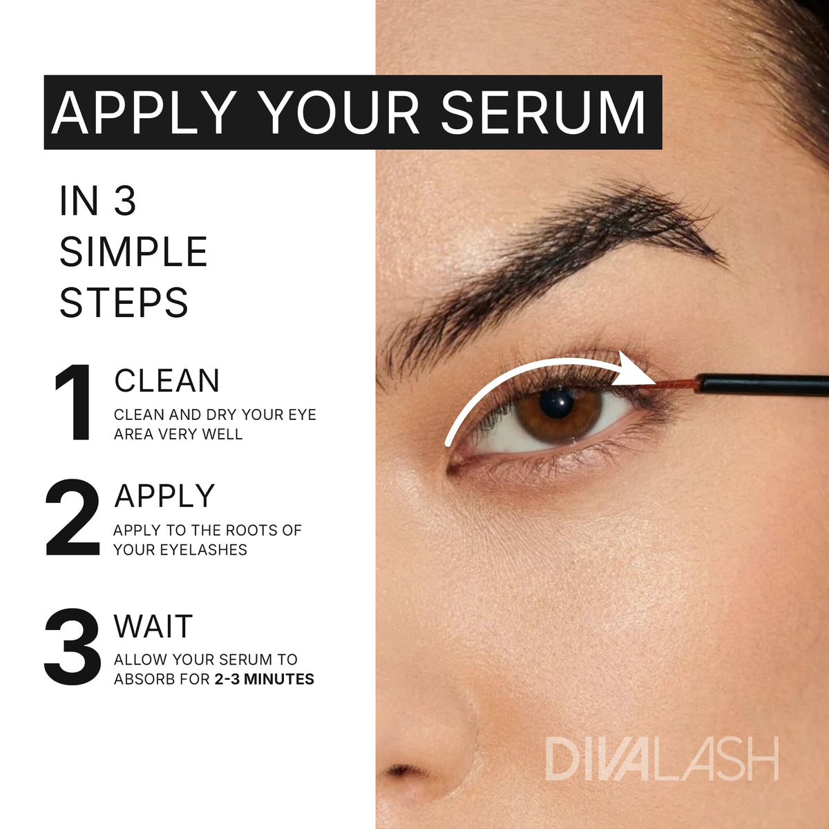 Divalash ingredients like biotin and panthenol support healthy-looking lashes