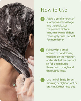 Divi conditioner being applied mid-length to smooth and add body.