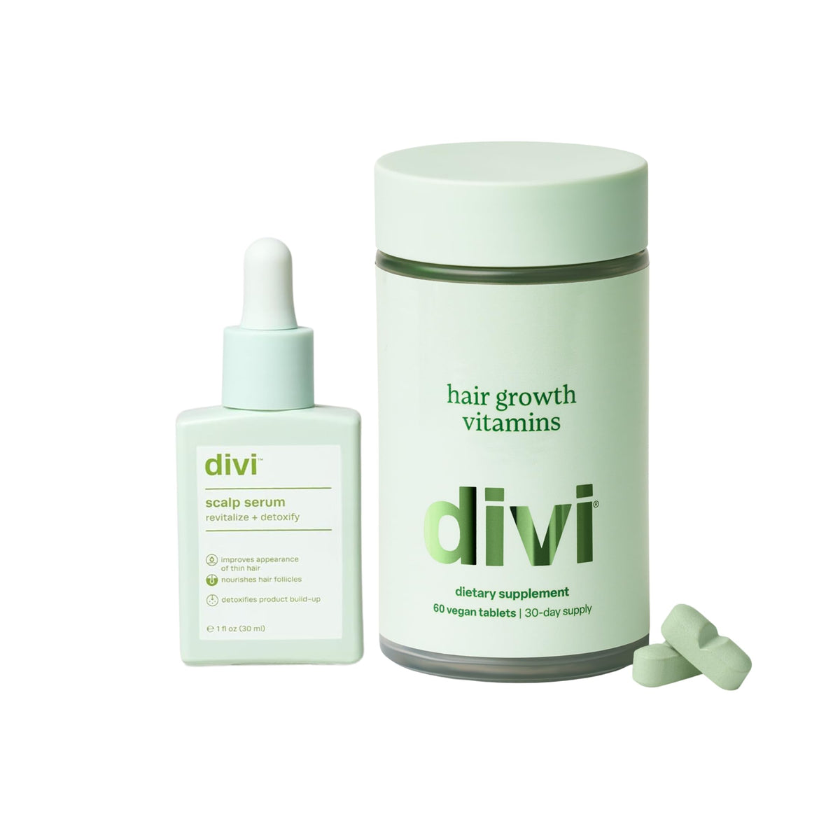 Divi Daily Growth System kit cover, 2-piece set for enhanced hair health
