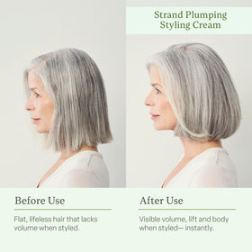Divi hair lift closeup highlights buoyant, airy movement in styled hair