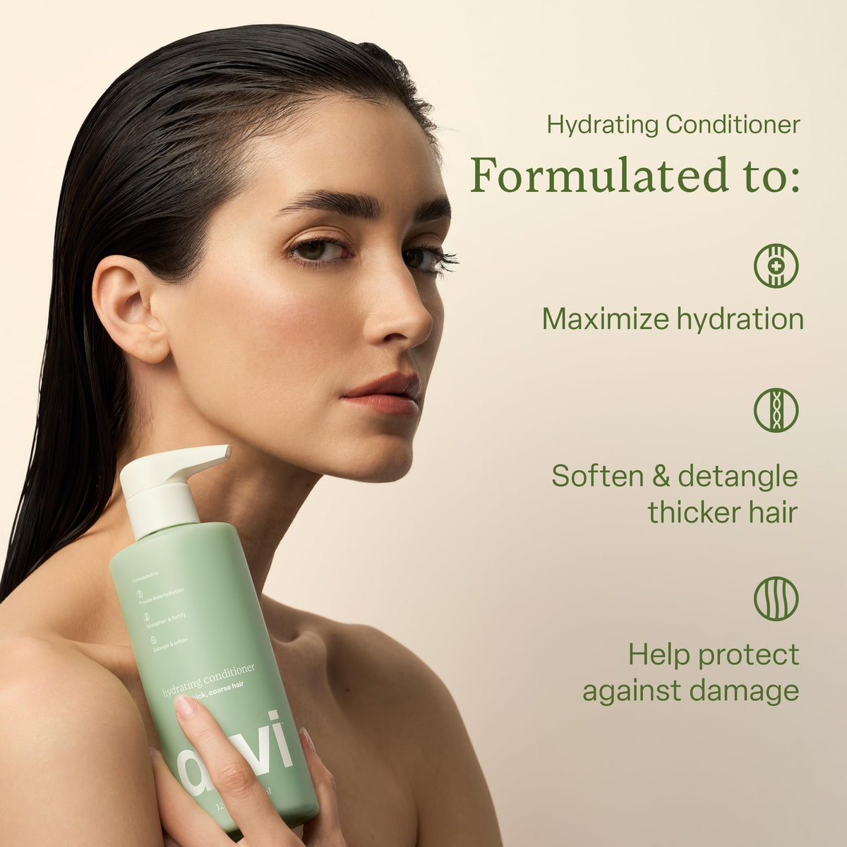 Divi Hair texture showcase with thick, hydrated locks.