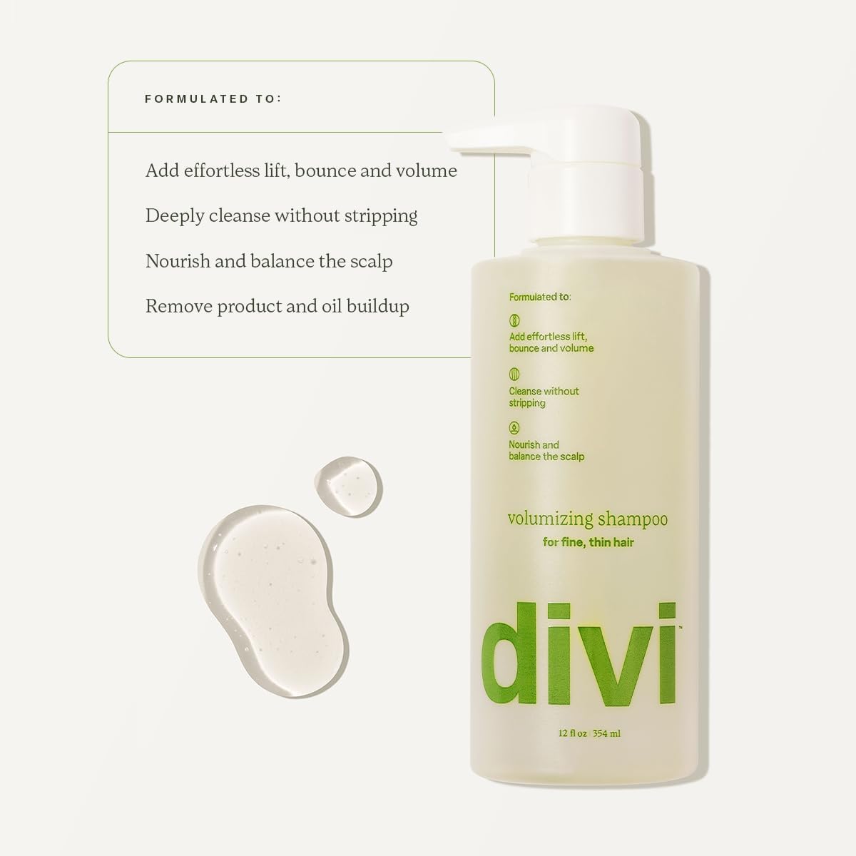 Divi leave-in conditioner spray application close-up shows even mist.