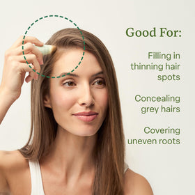Divi Root Touch-Up Powder covers thinning areas for a fuller look