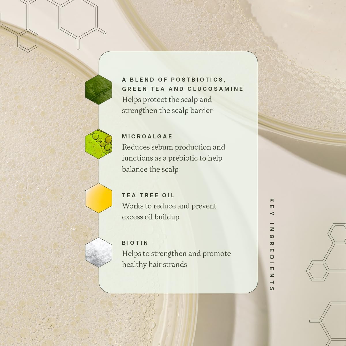 Divi Volumizing Shampoo balances the scalp during daily grooming