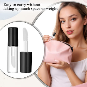 DIVINA VITAE leak-proof lip gloss tubes demonstrate secure closure for on-the-go use