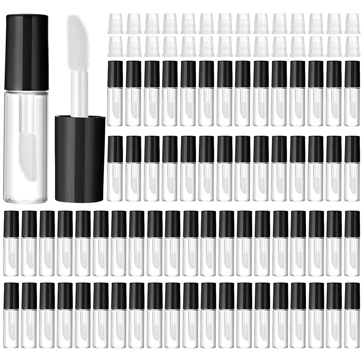 DIVINA VITAE lip gloss tubes with wand close-up for precise sample applications
