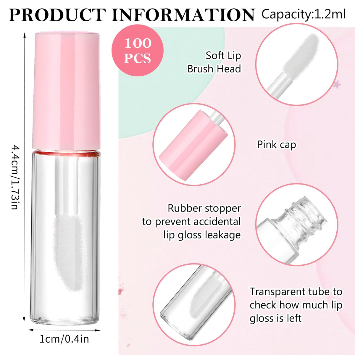 DIVINA VITAE pink mini tubes for DIY lip gloss samples