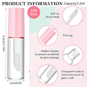 DIVINA VITAE pink mini tubes for DIY lip gloss samples