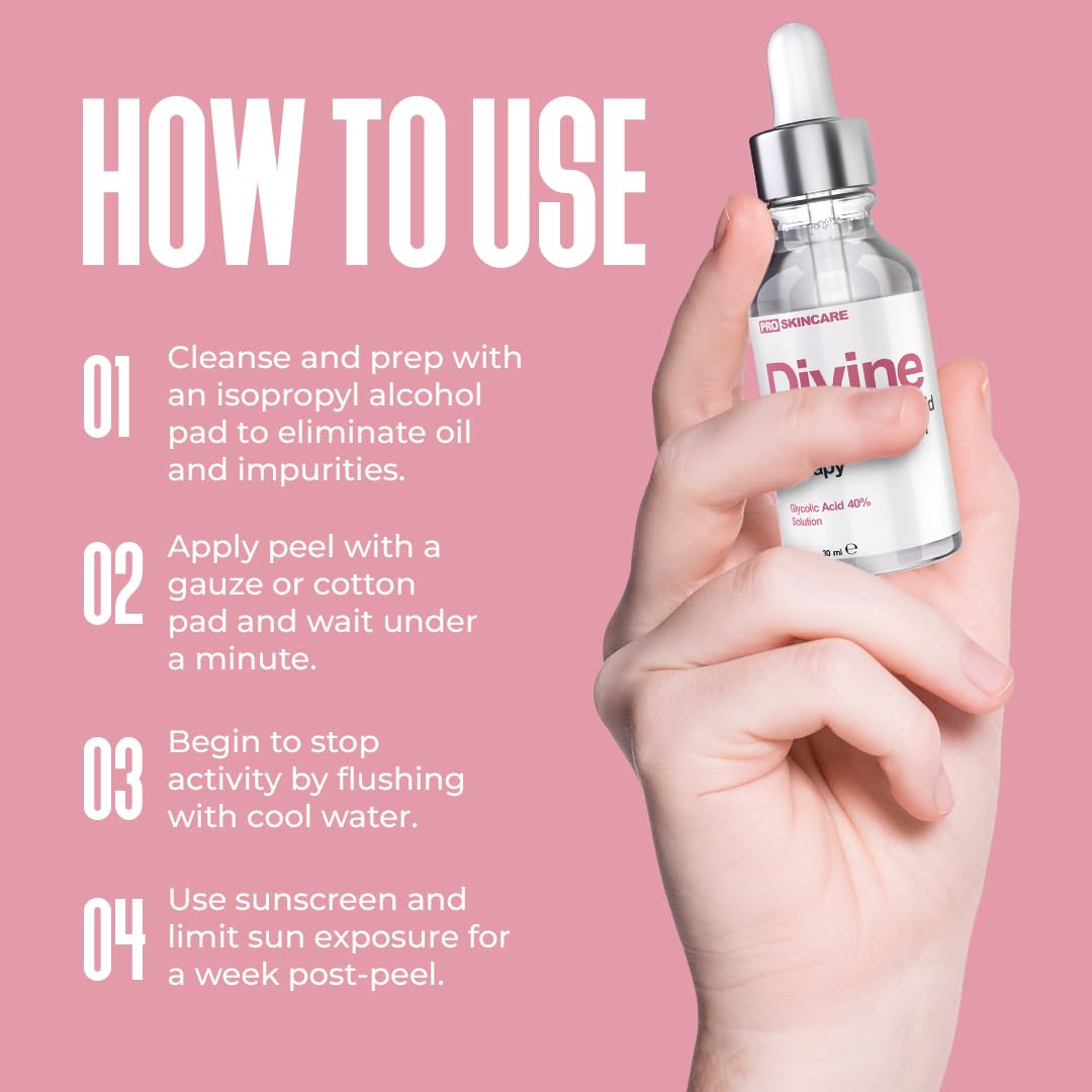 Divine Derriere at-home peel setup for spa-like results.