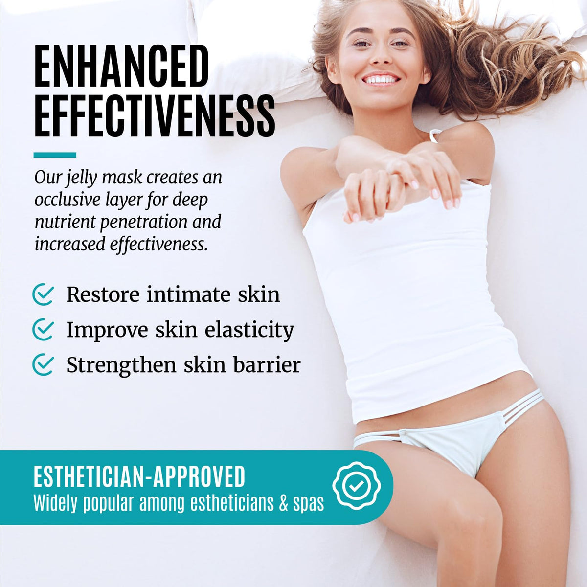 Divine Derriere CoQ10 energizes skin cells to support collagen and elastin.