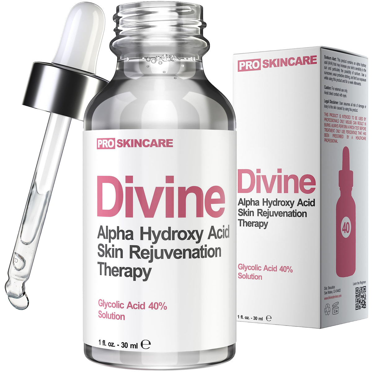 Divine Derriere Glycolic Peel bottle for at-home exfoliation and smoother skin texture.