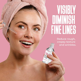 Divine Derriere peel swatch on hand highlights fast-acting exfoliation.