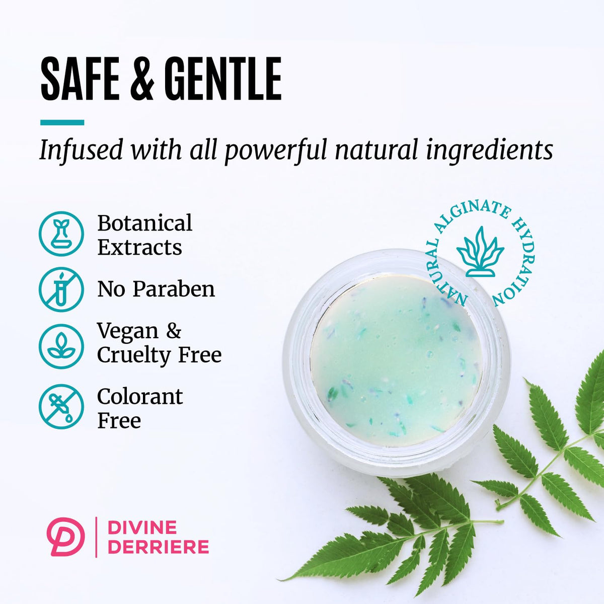 Divine Derriere hydrojelly sheet mask delivers deep hydration with algae.
