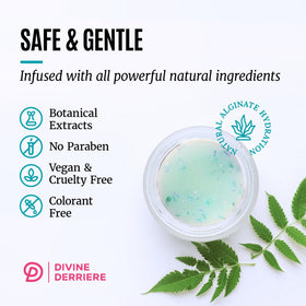Divine Derriere hydrojelly sheet mask delivers deep hydration with algae.