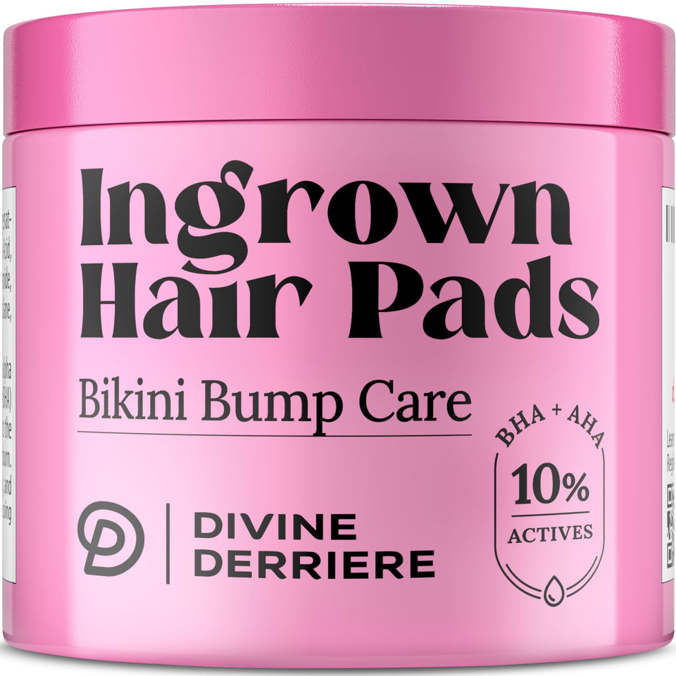 Divine Derriere Ingrown Hair Pads packshot showing soothing post-removal care.