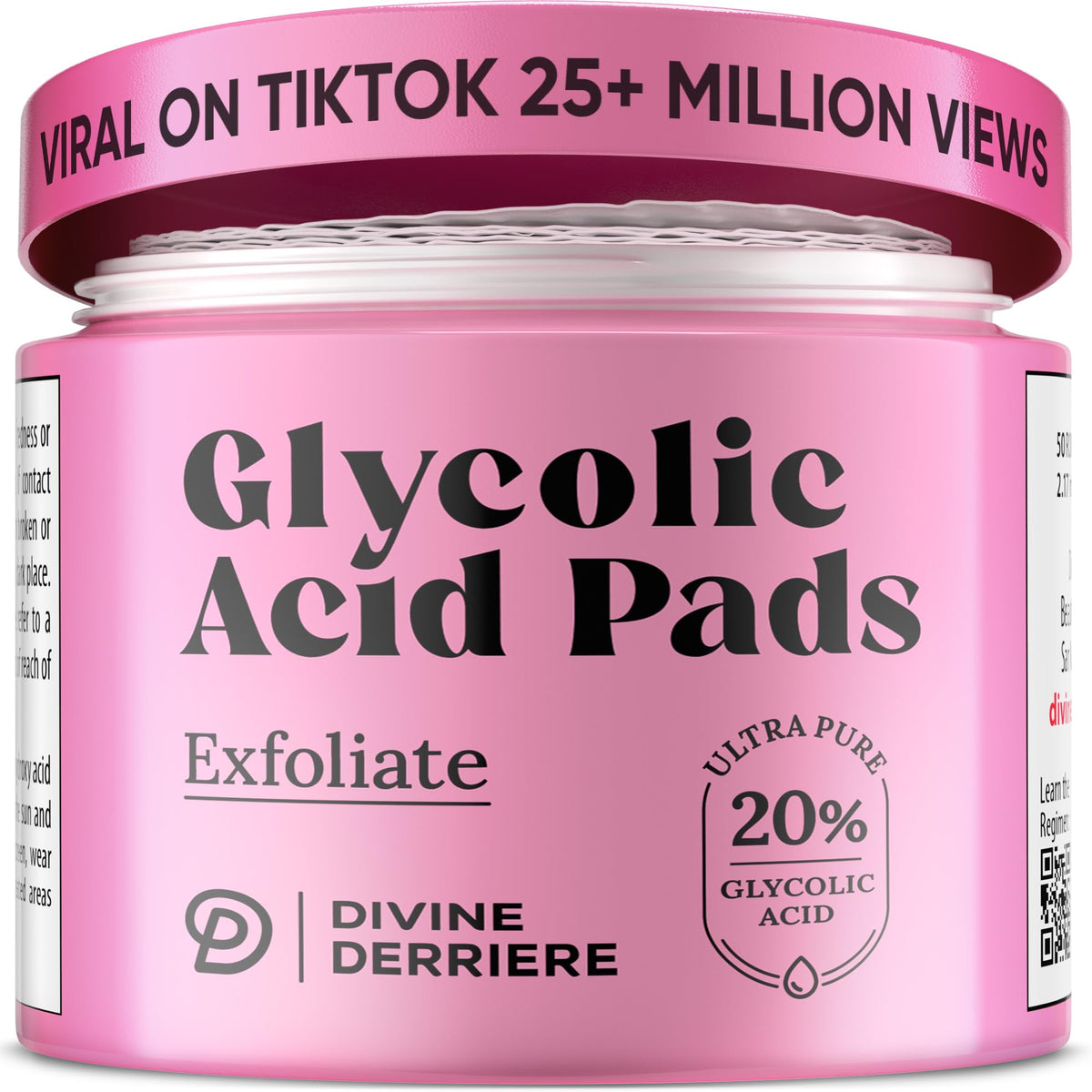 Divine Derriere pads travel packaging demonstrates on-the-go skincare convenience.