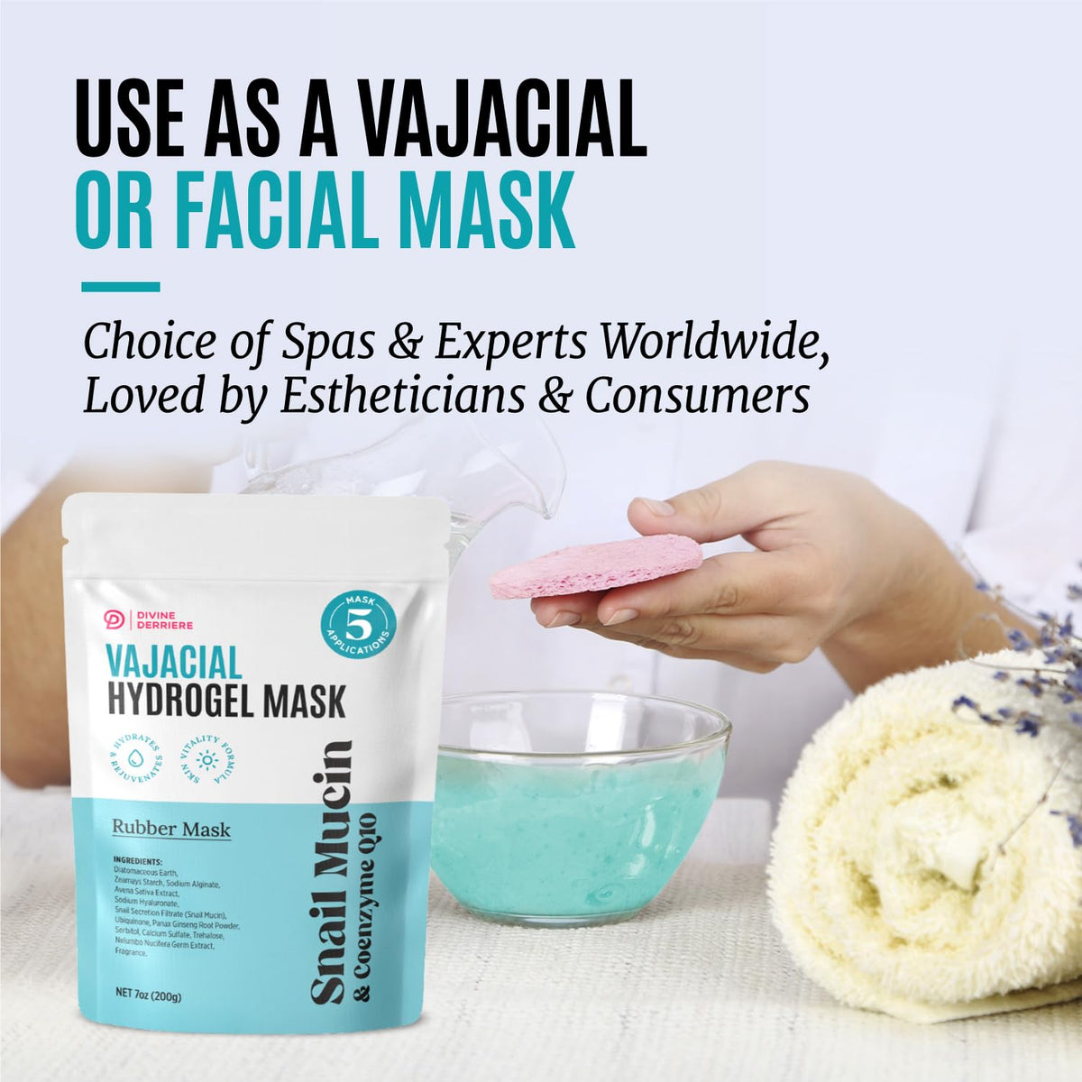 Divine Derriere peel-off mask gives a 15–20 minute pamper.
