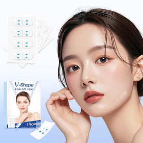 DIWUMO 140-pcs face lift tape pack for a subtle jawline lift.