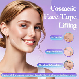DIWUMO invisible v-line patches on skin for a smooth contour.