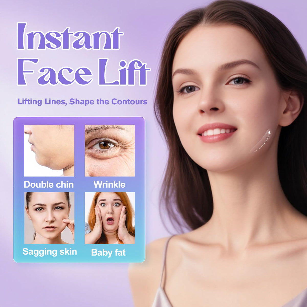 DIWUMO waterproof adhesive face lift tape withstands sweat during events.