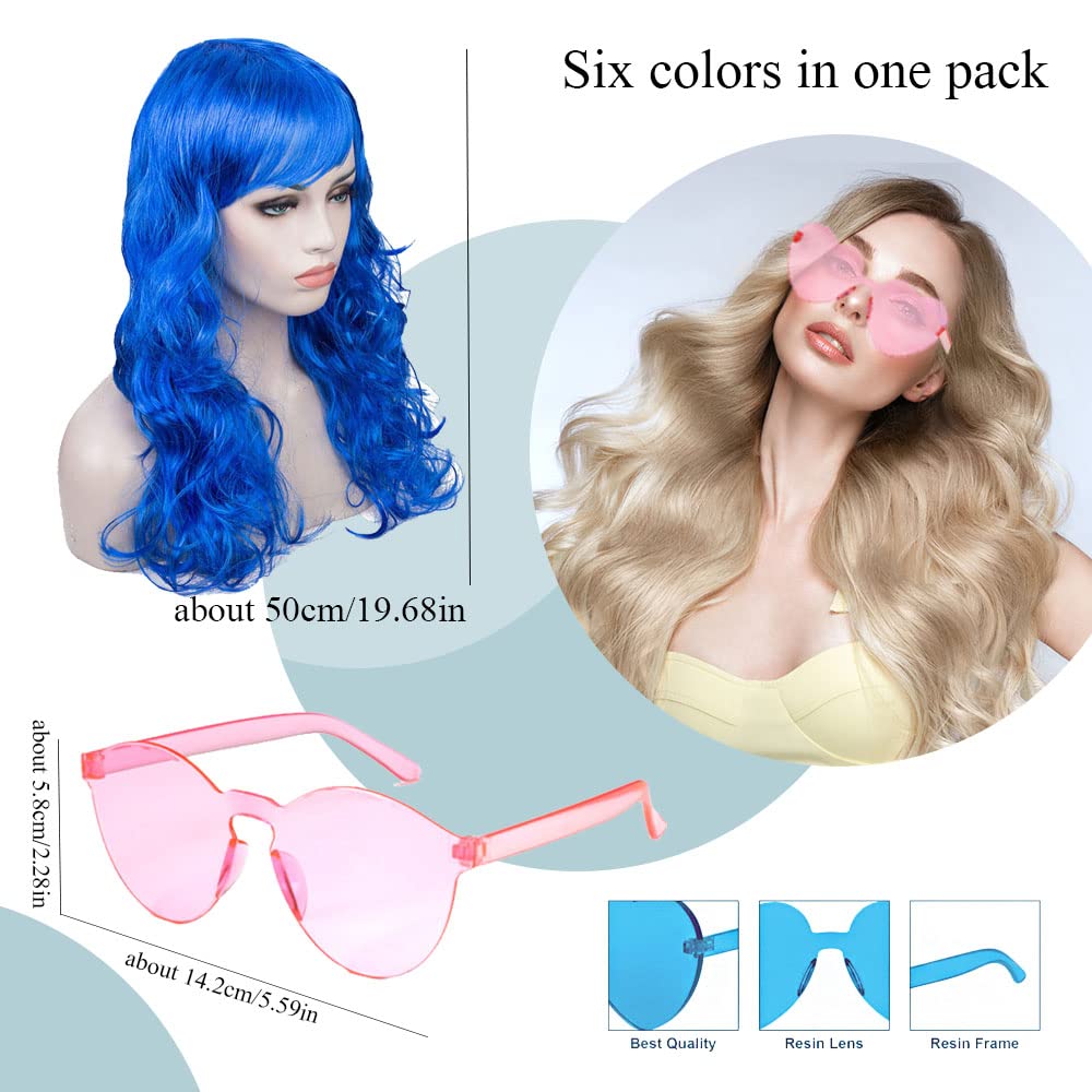 DIYI neon pink long wig suits vibrant party outfits and selfies.