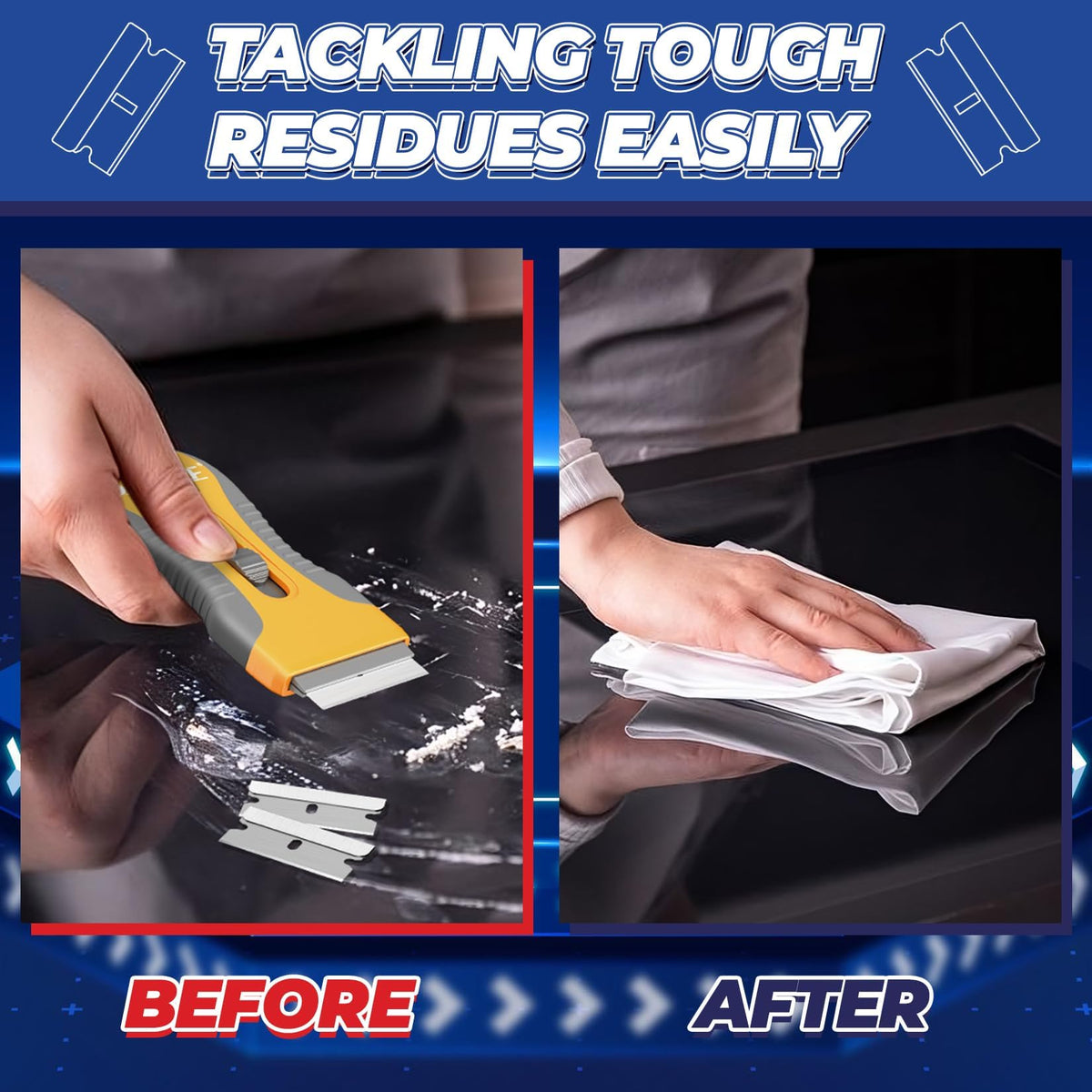 DIYSELF blades compatible with standard scrapers and utility knives