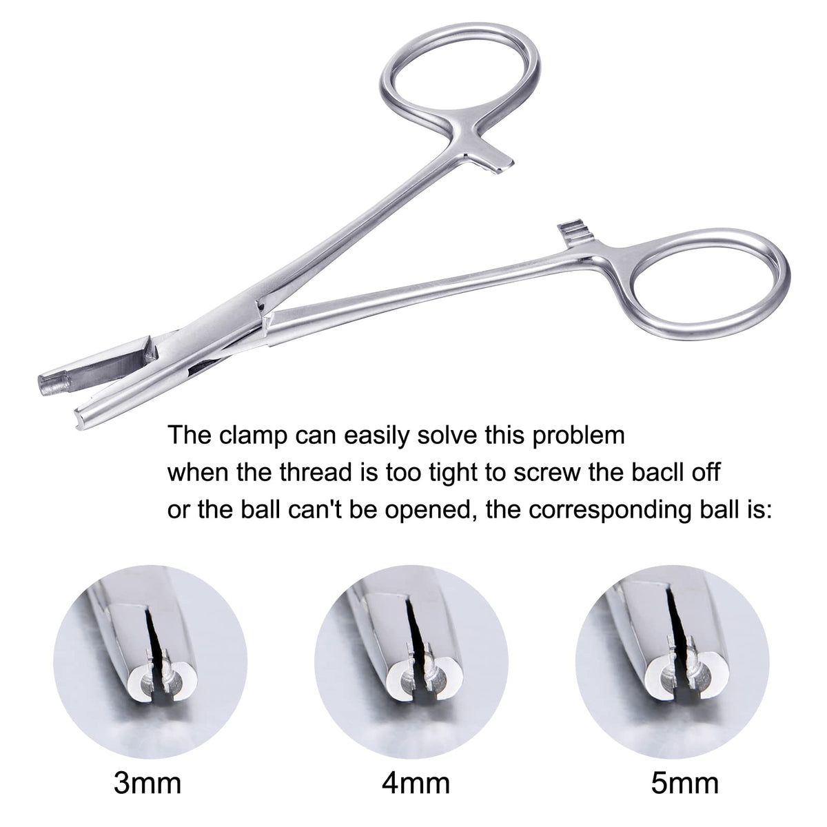 DJCIW 4mm jaw piercing tool for secure ball insertion and removal