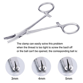 DJCIW 4mm jaw piercing tool for secure ball insertion and removal