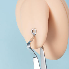 DJCIW ear piercing clamp multi-use design suitable for helix, conch, rook piercings.