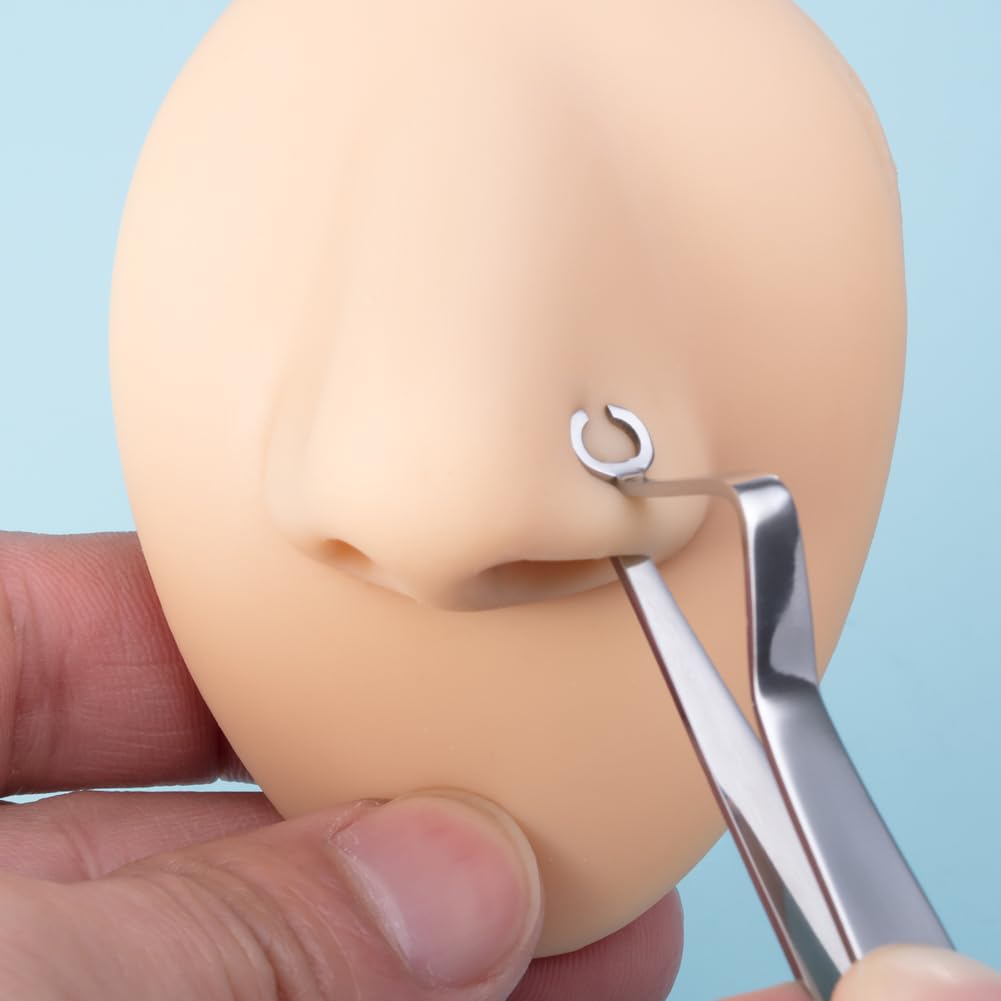 DJCIW ear piercing clamp secure grip keeps the ear steady during piercing.