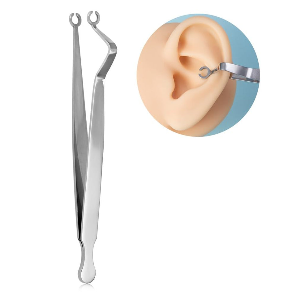 DJCIW ear piercing clamp with stainless finish for durable, long-lasting performance.