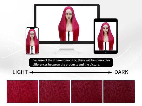 DJFG Burgundy Wig daily wear ready design supports comfort all day.