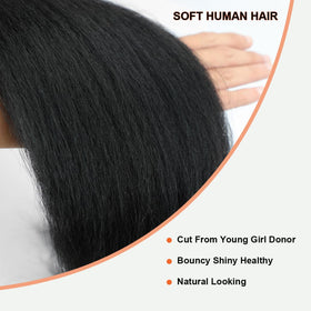 DJFG Yaki Straight Bundles double weft detail showing fullness and durability.